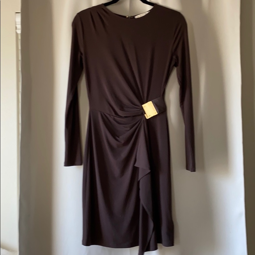 Michael Kors brown long sleeve dress